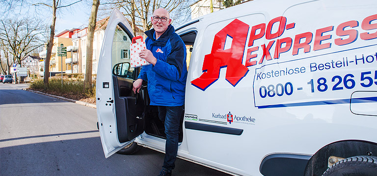 Regionaler Botendienst der City-Apotheke, Galerie-Apotheke, Kurbad-Apotheke