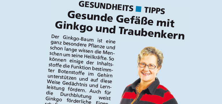 Gesunde Gefäße mit Ginkgo und Traubenkern